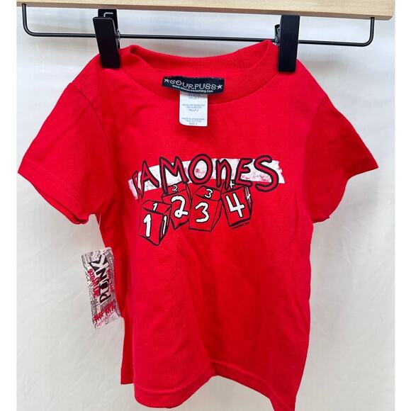 Ramones 1970's Band Tshirt Red Kids Size 2T by SourPuss Rock Retro - Picture 1 of 6